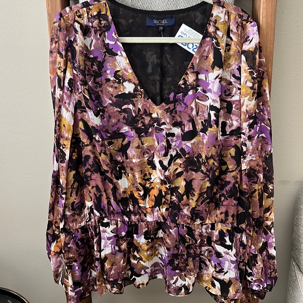 Gorgeous Rachel Roy Blouse, New, Long Sleeved, Size 2X, Fall Ready! 🍁